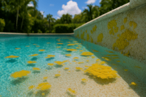 What is safe but effective alternative to sodium bromide for killing yellow algae and mustard algae
